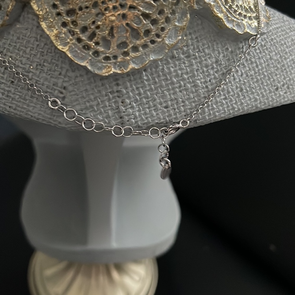 Sterling Silver Adjustable Religious Necklace - image 3